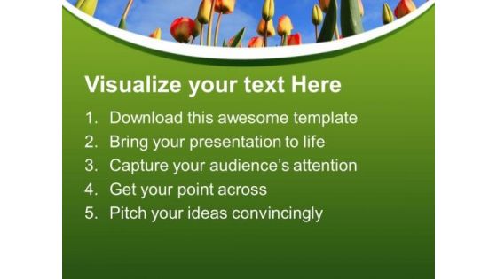 Green Nature Floral Image PowerPoint Templates Ppt Backgrounds For Slides 0713
