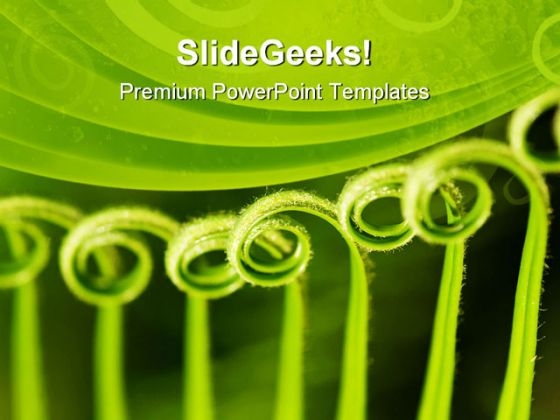 Green Palm Circles Nature PowerPoint Templates And PowerPoint Backgrounds 0611