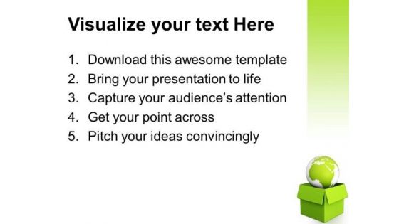 Green Planet Environment Globe PowerPoint Templates And PowerPoint Themes 1012