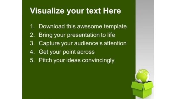 Green Planet Environment Globe PowerPoint Templates And PowerPoint Themes 1012