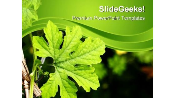 Green Plant Nature PowerPoint Themes And PowerPoint Slides 0611