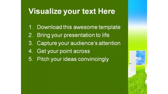 Green Road Nature PowerPoint Themes And PowerPoint Slides 0511