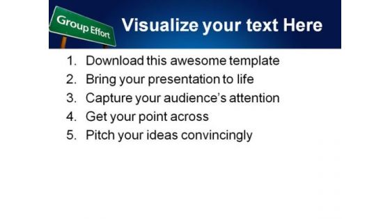 Group Efforts Teamwork Business PowerPoint Themes And PowerPoint Slides 0811