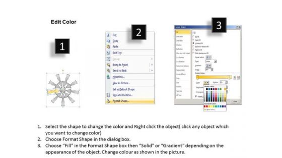 Group Of Nine Coverging Arrows Circular Cycle Process Network PowerPoint Slides