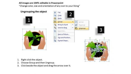 Grow Plants Green Energy PowerPoint Ppt Templates