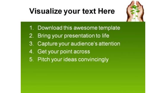 Growing Green Plant Nature PowerPoint Templates And PowerPoint Backgrounds 0411