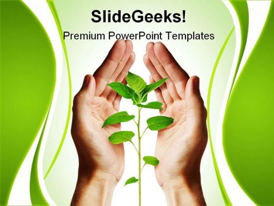Growing Green Plant Nature PowerPoint Templates And PowerPoint Backgrounds 0411