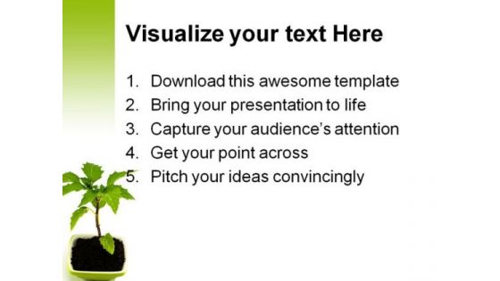Growing Green Plant Nature PowerPoint Templates And PowerPoint Backgrounds 0511