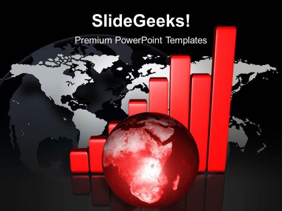 Growth Bar Graph With Earth PowerPoint Templates And PowerPoint Themes 1012