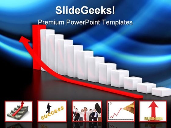 Growth Chart With Success Business PowerPoint Templates And PowerPoint Backgrounds 0311