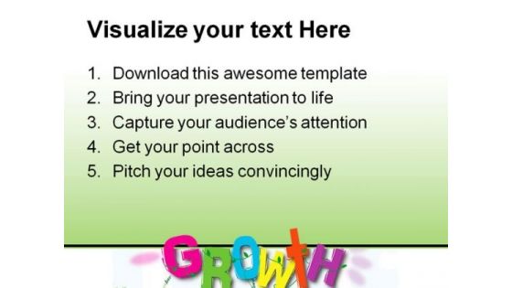 Growth Concept Nature PowerPoint Template 0810
