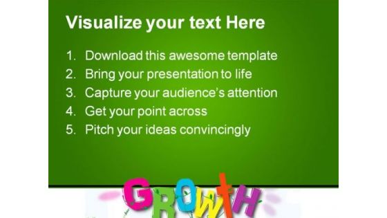 Growth Concept Nature PowerPoint Template 0810