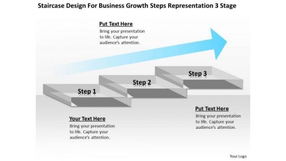 Growth Steps Representation 3 Stage Ppt Real Estate Agent Business Plan PowerPoint Templates