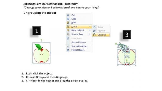 Half Red Apple PowerPoint Slides Graphics And Ppt Image Clipart