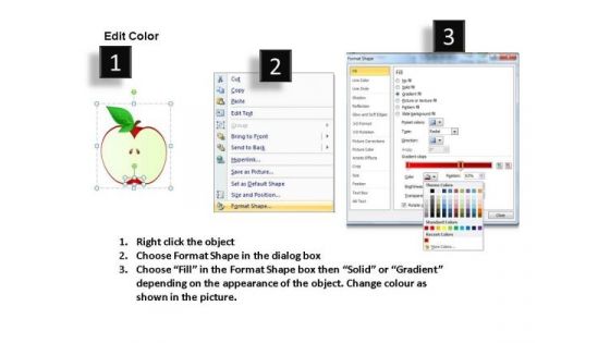 Half Red Apple PowerPoint Slides Graphics And Ppt Image Clipart