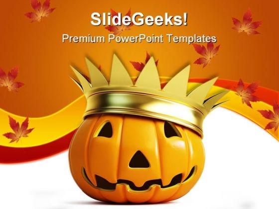 Halloween Pumpkin Nature PowerPoint Template 1010