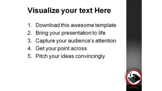 Hand Washing Symbol PowerPoint Themes And PowerPoint Slides 0811