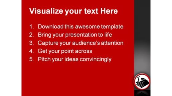 Hand Washing Symbol PowerPoint Themes And PowerPoint Slides 0811