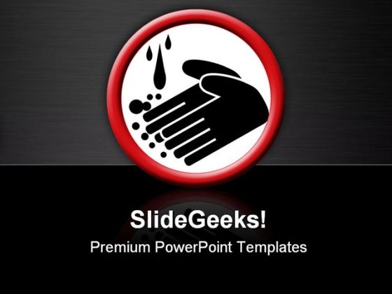 Hand Washing Symbol PowerPoint Themes And PowerPoint Slides 0811