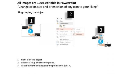 Handing Over Money Bag PowerPoint Templates