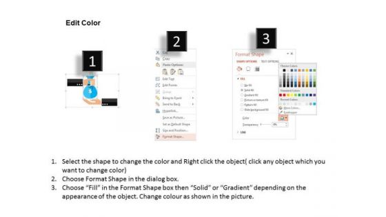 Handing Over Money Bag PowerPoint Templates