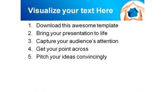 Hands Made House Family PowerPoint Themes And PowerPoint Slides 0411