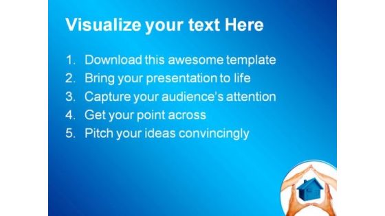 Hands Made House Family PowerPoint Themes And PowerPoint Slides 0411