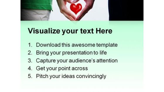 Hands Make Heart Family PowerPoint Backgrounds And Templates 0111