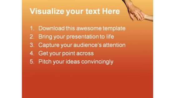 Hands Of Father And Child Family PowerPoint Themes And PowerPoint Slides 0711