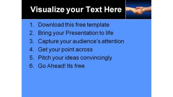 Handshake People PowerPoint Template