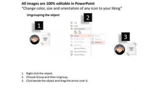 Handshake Graphic For Thank You Slide PowerPoint Templates