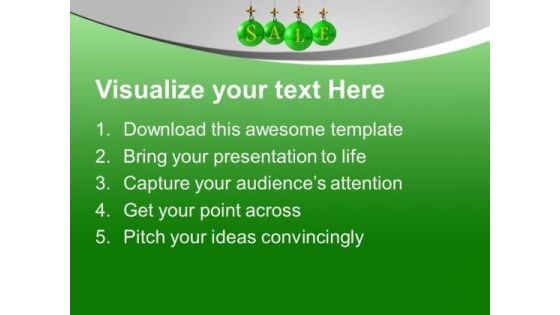 Hanging Balls With Cross And Word Sale PowerPoint Templates Ppt Backgrounds For Slides 0113