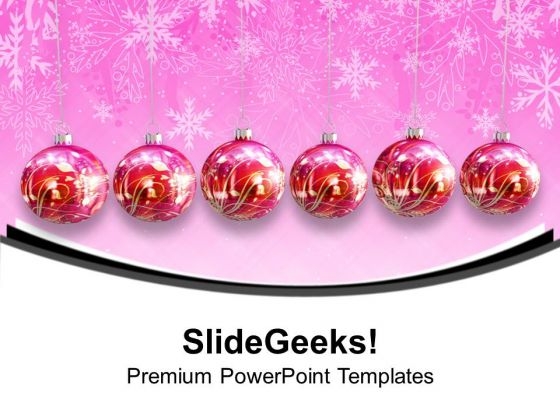 Hanging Christmas Ornaments Decorations PowerPoint Templates Ppt Backgrounds For Slides 1112