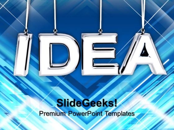 Hanging Idea Symbol PowerPoint Templates And PowerPoint Themes 0912