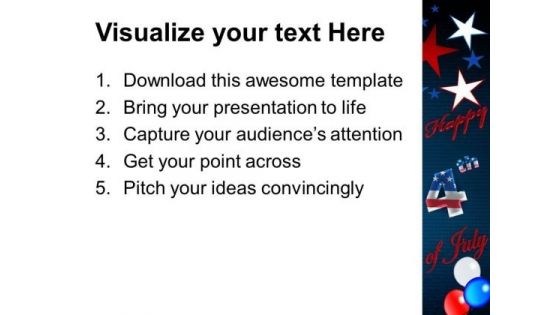 Happy 4th July Independence American PowerPoint Templates And PowerPoint Themes 0612