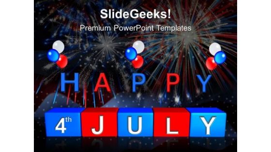 Happy 4th July Usa America PowerPoint Templates And PowerPoint Themes 0612