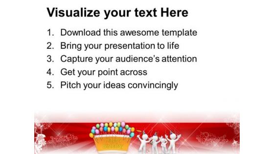 Happy Birthday Balloons Celebration Party PowerPoint Templates Ppt Backgrounds For Slides 1212