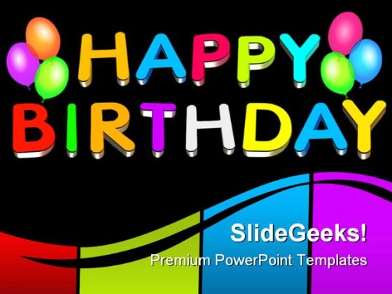 Happy Birthday Balloons Events PowerPoint Templates And PowerPoint Backgrounds 0511
