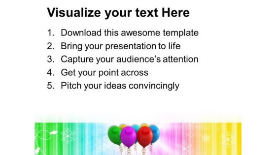 Happy Birthday Balloons Events PowerPoint Templates Ppt Background For Slides 1112