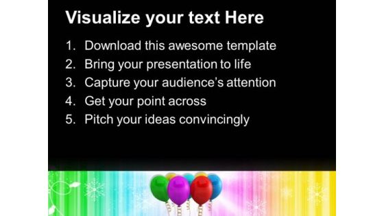 Happy Birthday Balloons Events PowerPoint Templates Ppt Background For Slides 1112