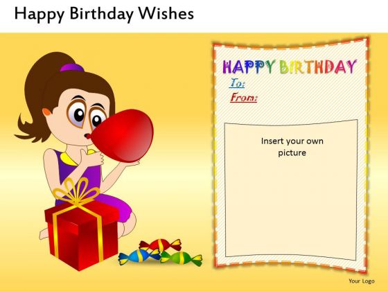 Happy Birthday Balloons Gifts Editable PowerPoint Slides