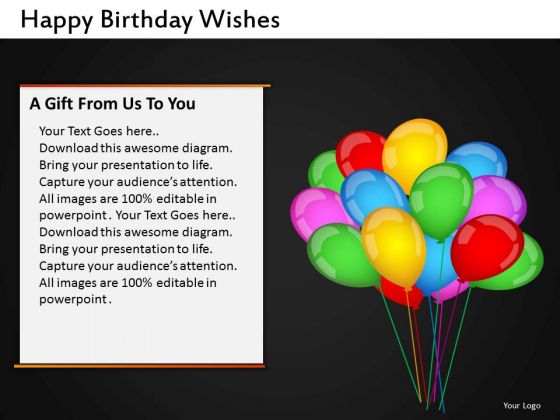 Happy Birthday Balloons PowerPoint Slides Editable Ppt Templates