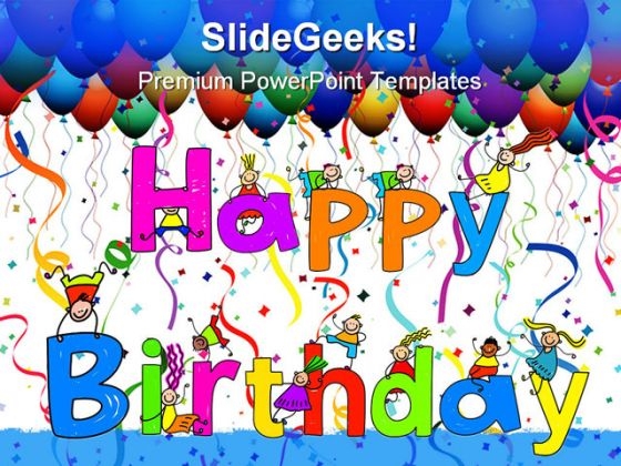 Happy Birthday People PowerPoint Template 0610