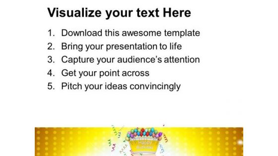 Happy Birthday With Color Balloons PowerPoint Templates Ppt Backgrounds For Slides 0413