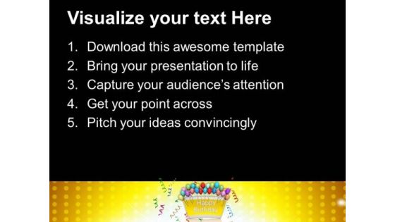Happy Birthday With Color Balloons PowerPoint Templates Ppt Backgrounds For Slides 0413