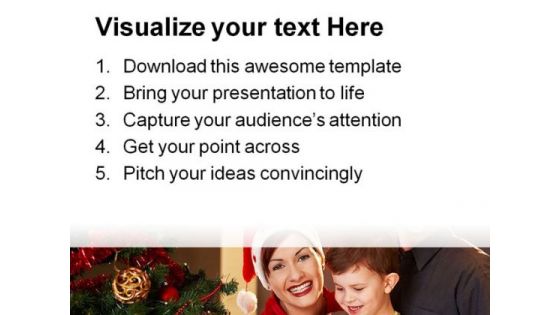 Happy Christmas Family PowerPoint Backgrounds And Templates 1210