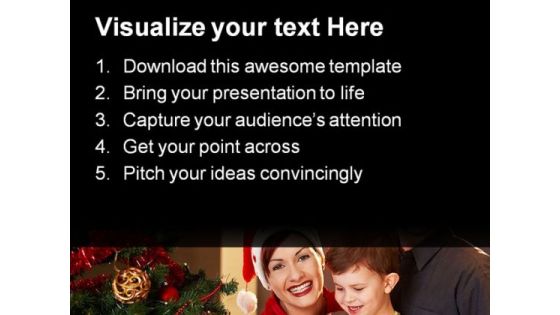 Happy Christmas Family PowerPoint Backgrounds And Templates 1210