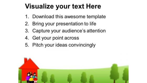 Happy Family Stays Togather PowerPoint Templates Ppt Backgrounds For Slides 0613