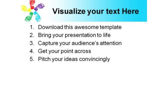 Happy Feet Symbol PowerPoint Themes And PowerPoint Slides 0711