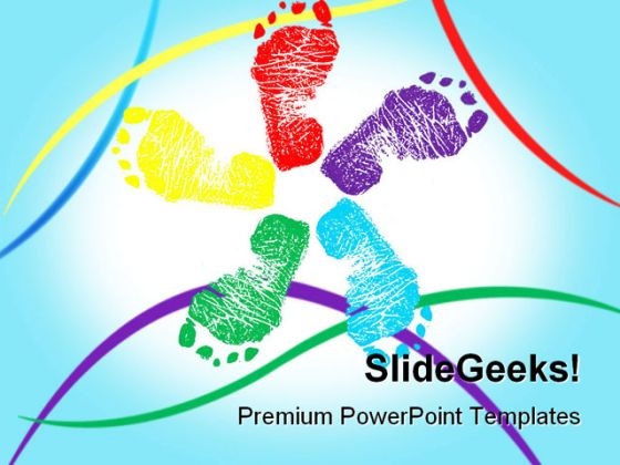 Happy Feet Symbol PowerPoint Themes And PowerPoint Slides 0711